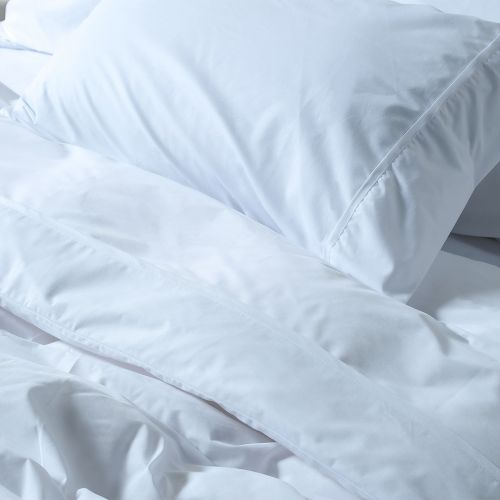 HOUSSE DE COUETTE COTON CARDÉ BLANC