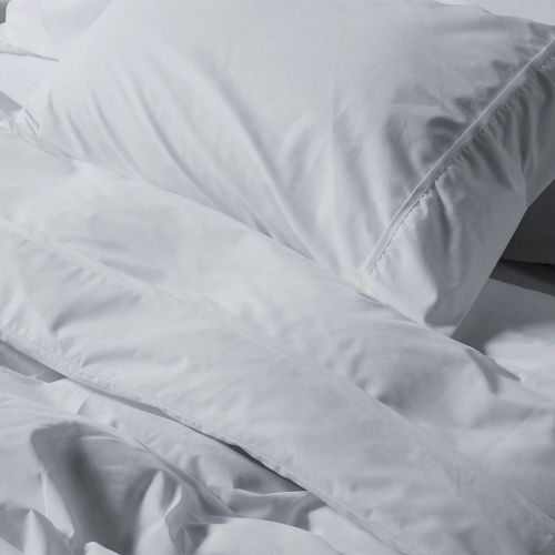 HOUSSE DE COUETTE COTON CARDÉ BLEU PASTEL