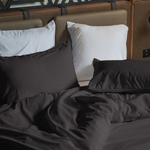 HOUSSE DE COUETTE COTONELLE UNIE NOIR