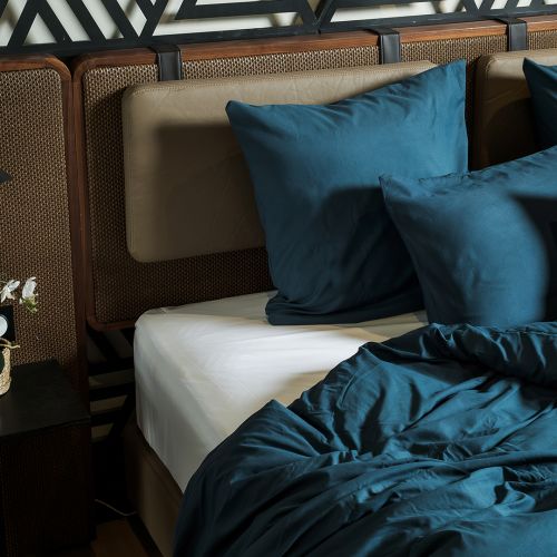 HOUSSE DE COUETTE COTONELLE UNIE VERT CANARD