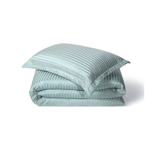 COUETTE RAYÉE SATINÉE BLEU PASTEL