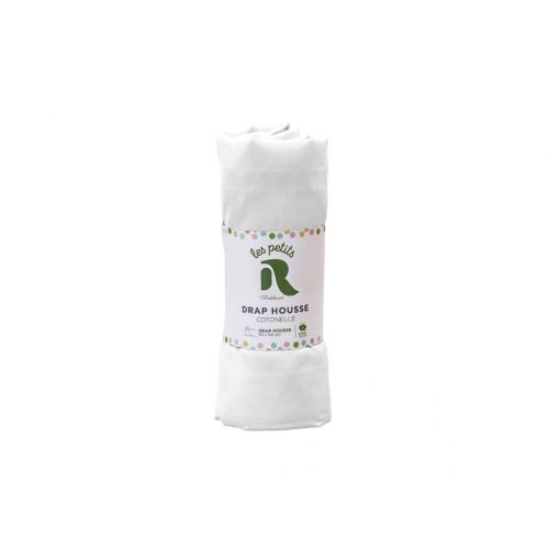 DRAP HOUSSE BÉBÉ COTONELLE UNI BLANC