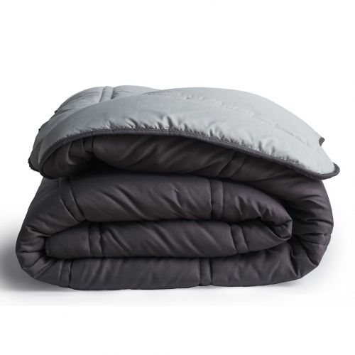 COUETTE R BICOLORE VERT D'EAU GRIS CARBONE