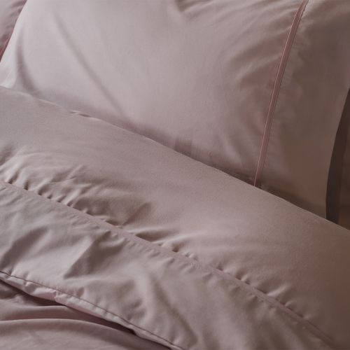HOUSSE DE COUETTE COTON CARDÉ VIEUX DE ROSE